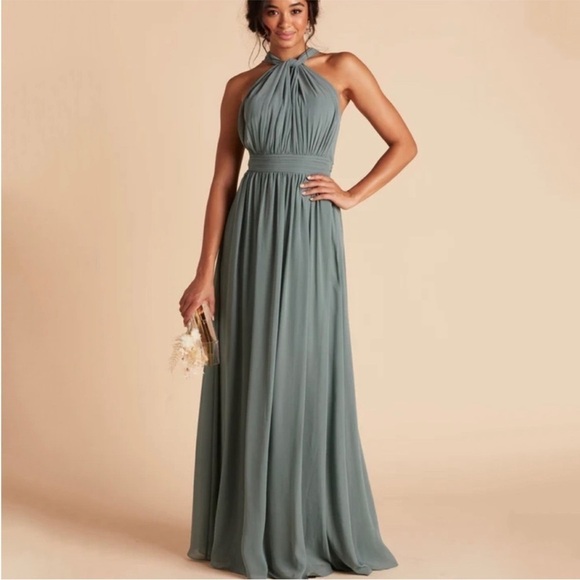 Birdy Grey Sea Glass Grace Bridesmaid Convertible Chiffon Dress - Picture 7 of 15